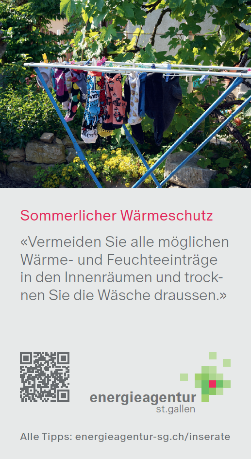 Sommerlicher Wärmeschutz – Wäsche draussen trocknen